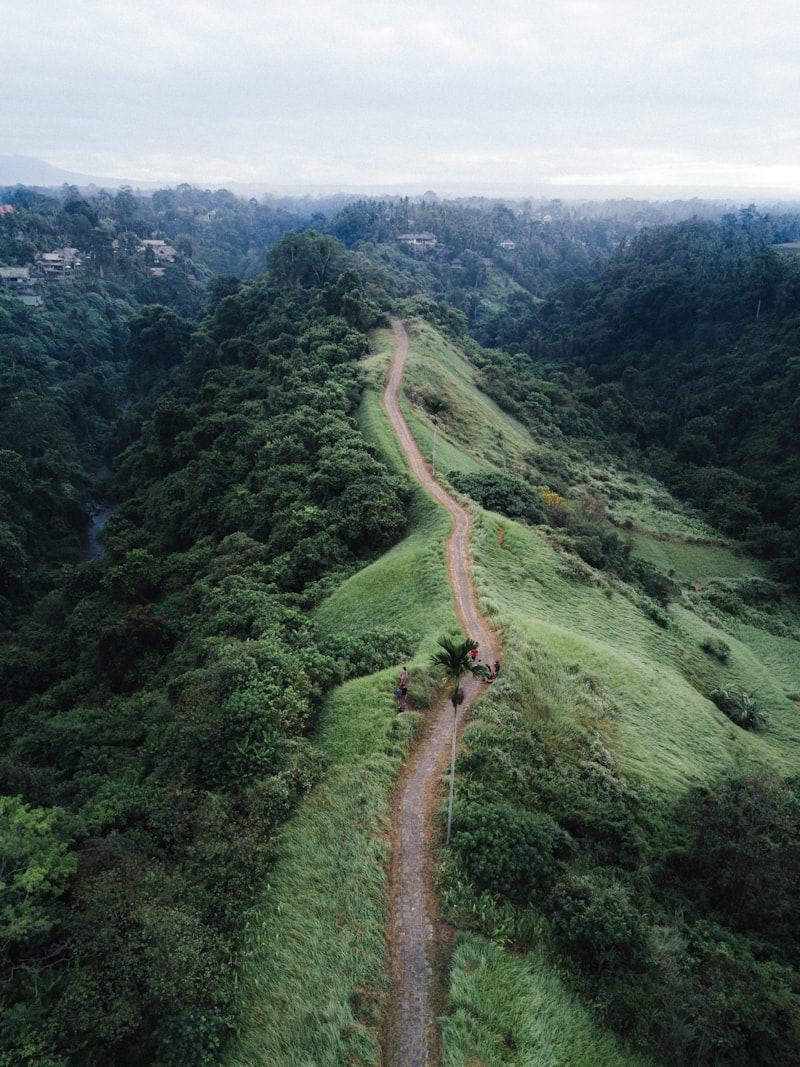 Mountain trail hiking